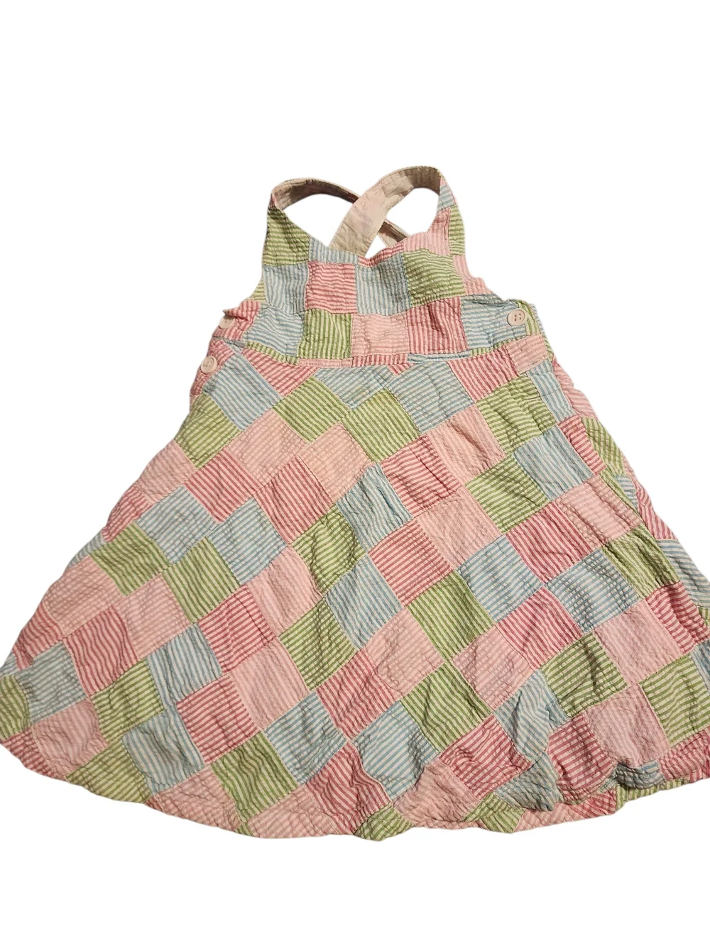Gymboree Pink and Green Patchwork Sundress